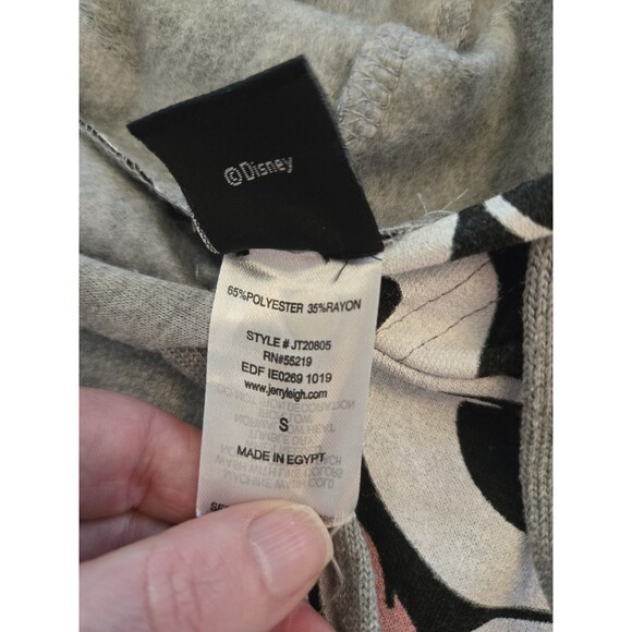 Mickey Mouse All Over Print Hoodie Women’s Small Disney Sweatshirt Grey - Picture 7 of 8